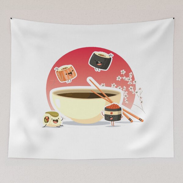 Item preview, Kawaii sushi pool party designed and sold by Tee-Star.