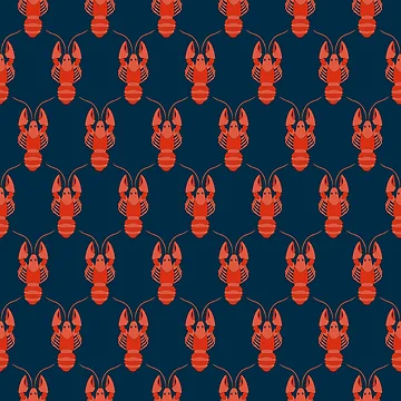 Artwork thumbnail, Crayfish blue pattern by EngineerGoC