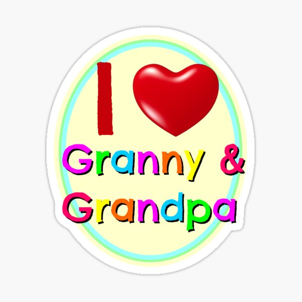 J'aime Papy et Mamie Sticker