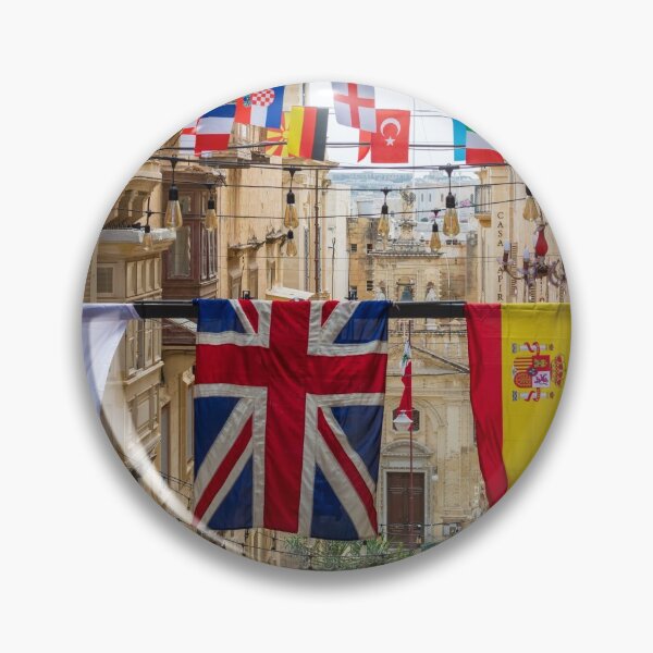 Item preview, Flags of various countries hanging over street designed and sold by lena-maximova.