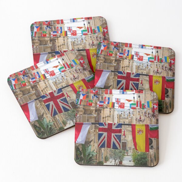 Item preview, Flags of various countries hanging over street designed and sold by lena-maximova.