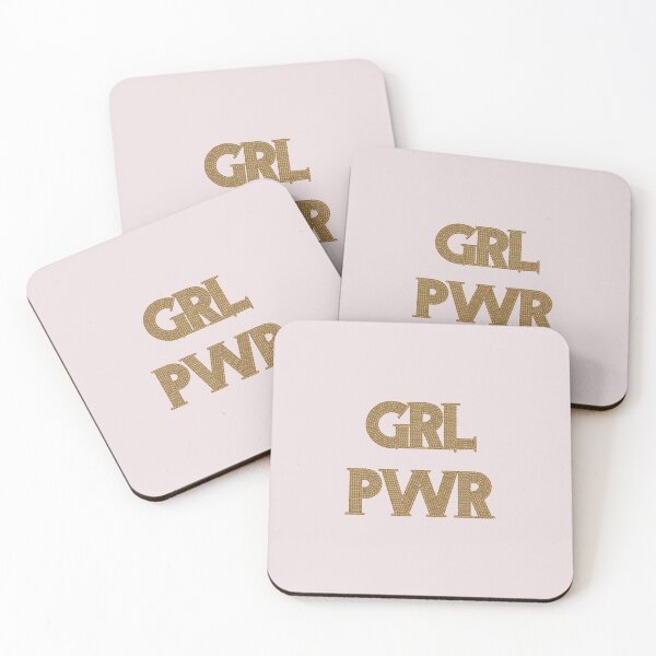 Item preview, Golden embroidery style letters grl pwr Girl Power  designed and sold by SparkleandSmile.
