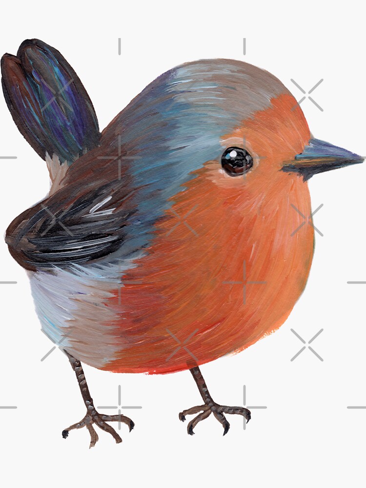 Cute English Robin Bird | Sticker