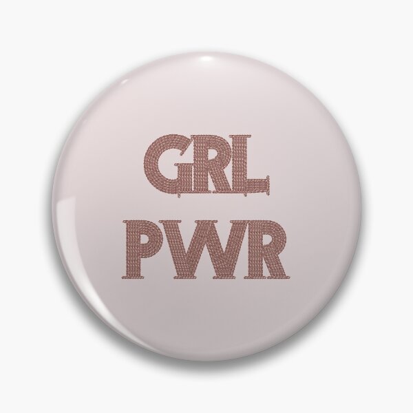Item preview, Pink metallic embroidery style letters grl pwr Girl Power  designed and sold by SparkleandSmile.