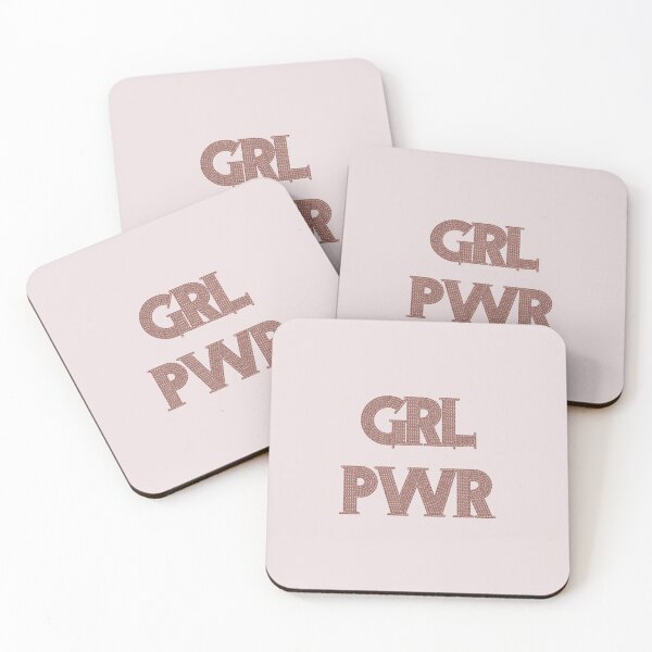 Item preview, Pink metallic embroidery style letters grl pwr Girl Power  designed and sold by SparkleandSmile.