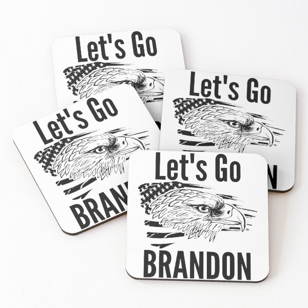 Item preview, Let's Go Brandon US Flag and Bald Eagle Funny Chant designed and sold by CharJens.