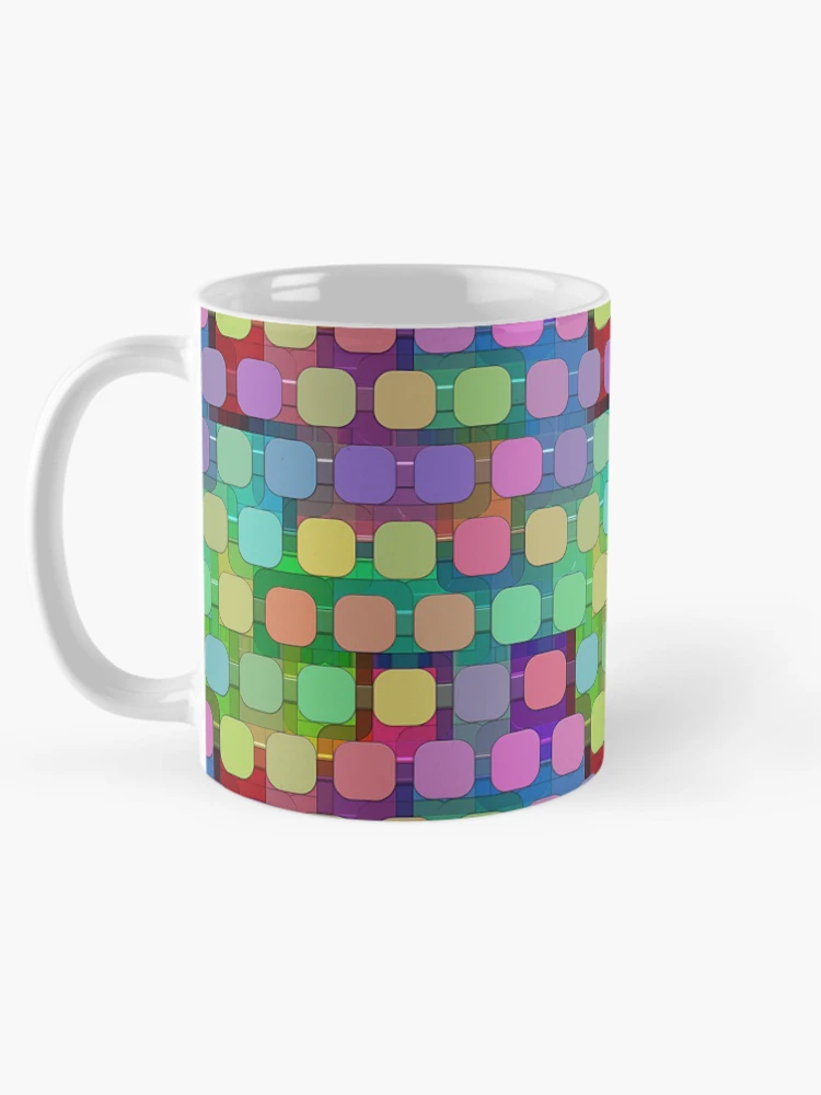Thumbnail 5 of 6, Coffee Mug, Paths Between Colors Pattern designed and sold by RafaelLima7.