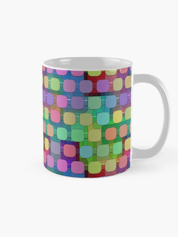 Thumbnail 3 of 6, Coffee Mug, Paths Between Colors Pattern designed and sold by RafaelLima7.