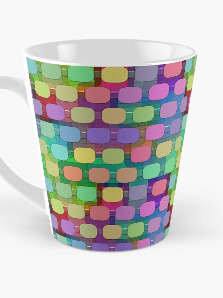 Thumbnail 3 of 4, Coffee Mug, Paths Between Colors Pattern designed and sold by RafaelLima7.