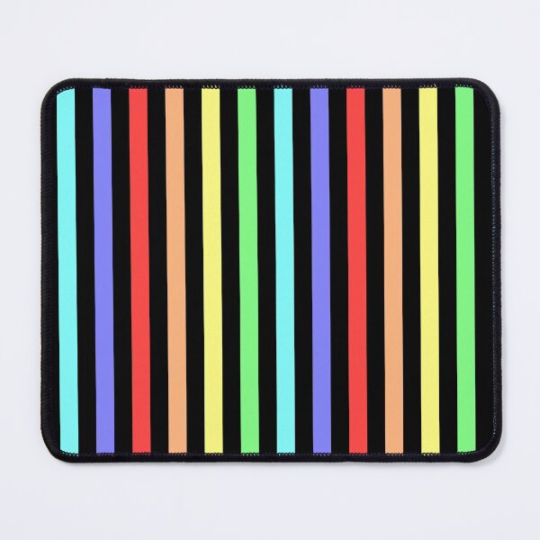 Item preview, Basic Vertical Stripes - Rainbow on Black designed and sold by TheFrostedDonut.
