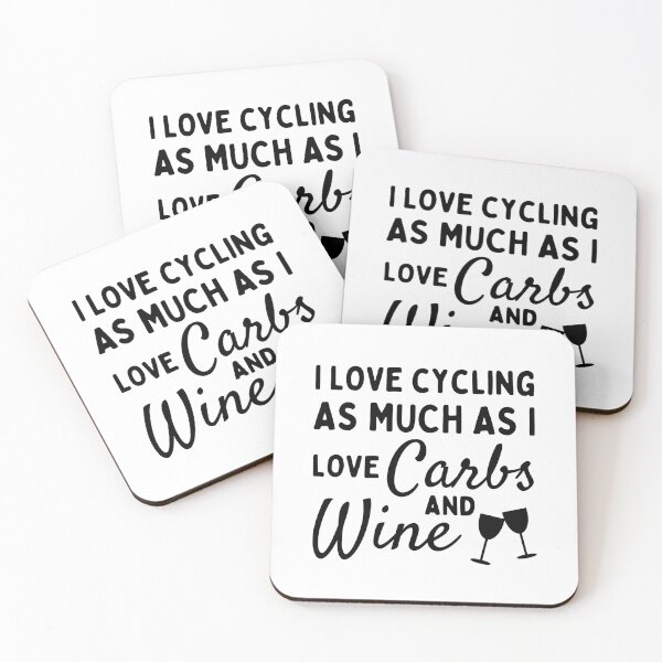 Item preview, I love cycling as much as I love carbs & wine designed and sold by TheGreenGoat.