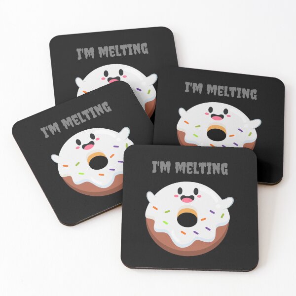 Item preview, halloween Funny Ghost Melting donuts  designed and sold by theNane designs.