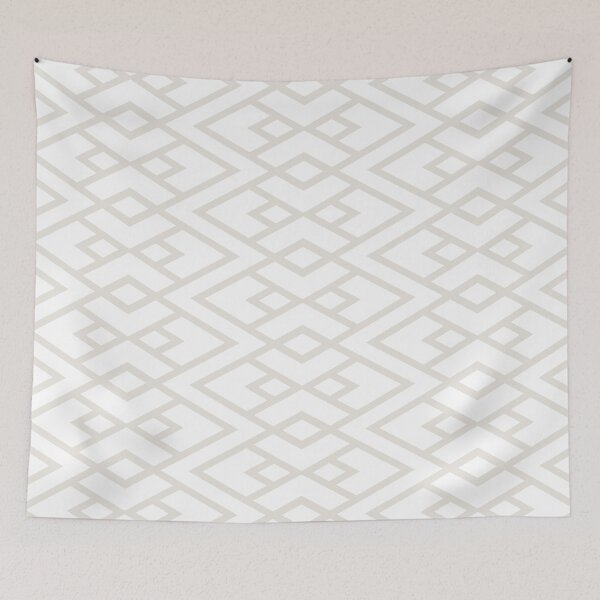 Aperçu de l'œuvre Beige and White Diamond Shape Art Deco Pattern Pairs HGTV 2022 Popular Color Alabaster HGSW4031 - Colour Trends - Shade - Hue créée et vendue par ColorOfTheYears.