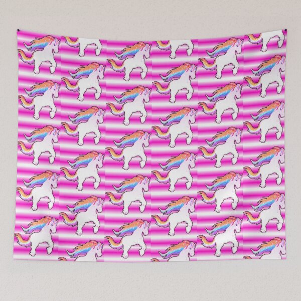 Item preview, Pink And White Unicorn Pattern designed and sold by Zareen Sayyed.