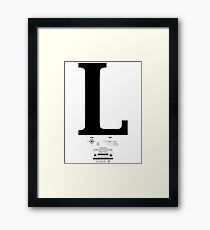 Left & Right Series `L´ Framed Print