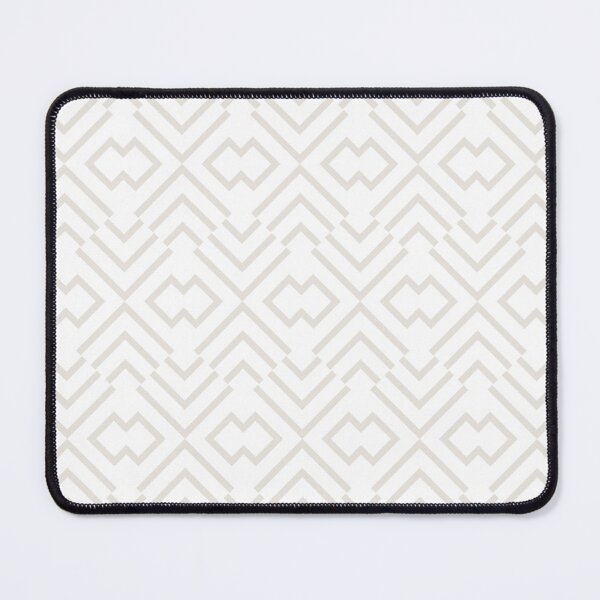 Item preview, Beige and White Art Deco Shape Pattern Pairs HGTV 2022 Popular Color Alabaster HGSW4031 - Colour Trends - Shade - Hue designed and sold by ColorOfTheYears.