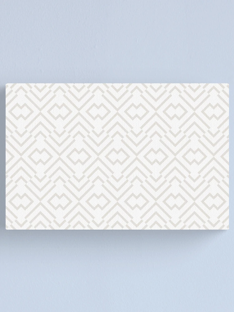 Imagen 1 de 3, Lienzo con la obra Beige and White Art Deco Shape Pattern Pairs HGTV 2022 Popular Color Alabaster HGSW4031 - Colour Trends - Shade - Hue, diseñada y vendida por ColorOfTheYears.