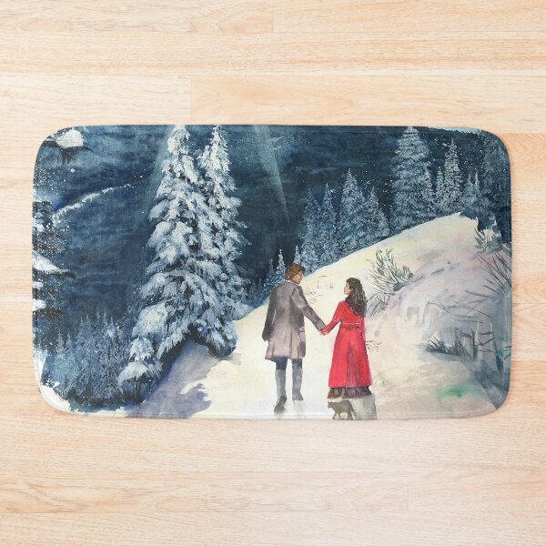 Item preview, Watercolor painting by Laura Rispoli Snow and Light winter walk blue Ridge art designed and sold by Laura-Rispoli.