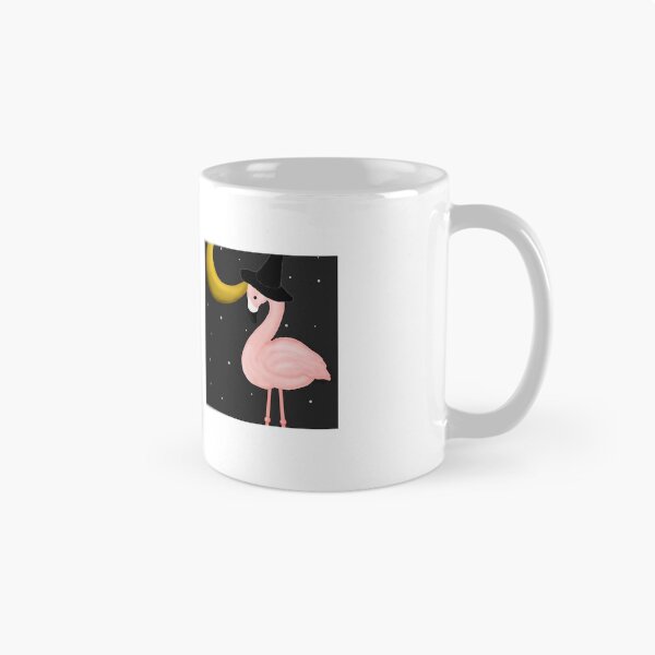 Item preview, Pink Flamingo Witch on Halloween designed and sold by BeachBumFamily.
