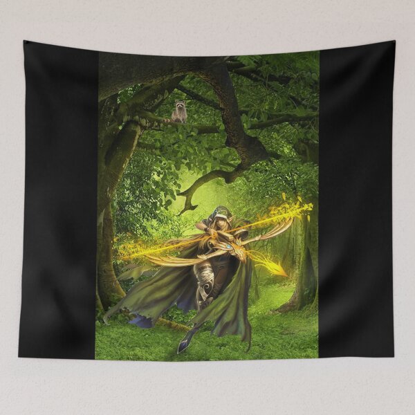 Item preview, Elf archer in the fantasy forest designed and sold by brendanre.