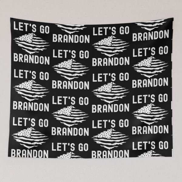 Item preview, Let's Go Brandon US American Flag and Funny Chant designed and sold by CharJens.