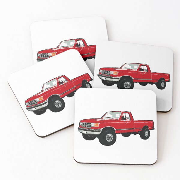 Item preview, Red 80s 90s 4x4 F Truck designed and sold by CoolRide.