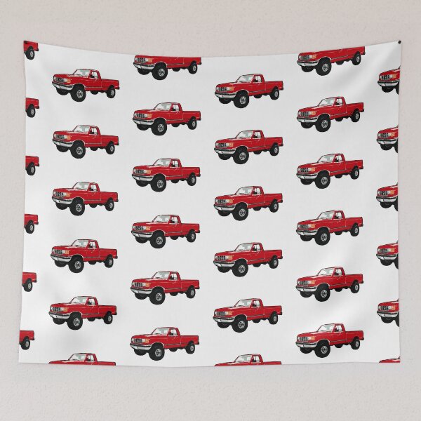 Item preview, Red 80s 90s 4x4 F Truck designed and sold by CoolRide.