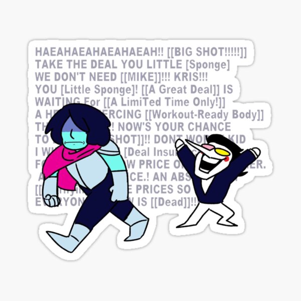 Pixel art Deltarune chapter 2, Susie x noelle fanart Sticker for