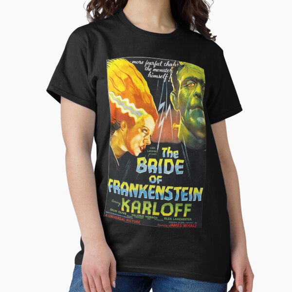 1991 THE BRIDE 0F FRANKENSTEIN RARE WASHED BLACK T-SHIRT