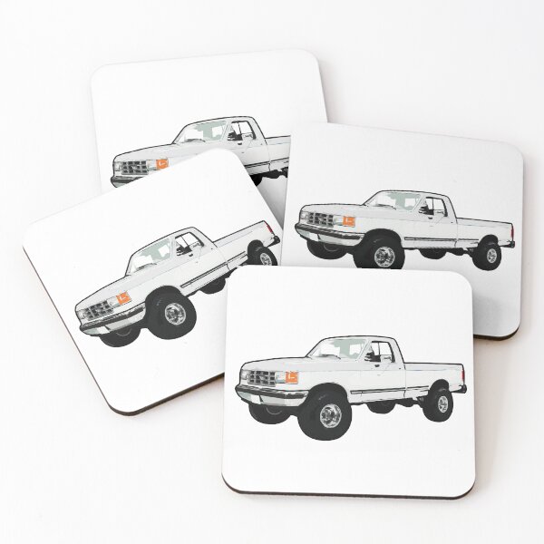 Item preview, White & Grey 80s 90s 4x4 F Truck designed and sold by CoolRide.