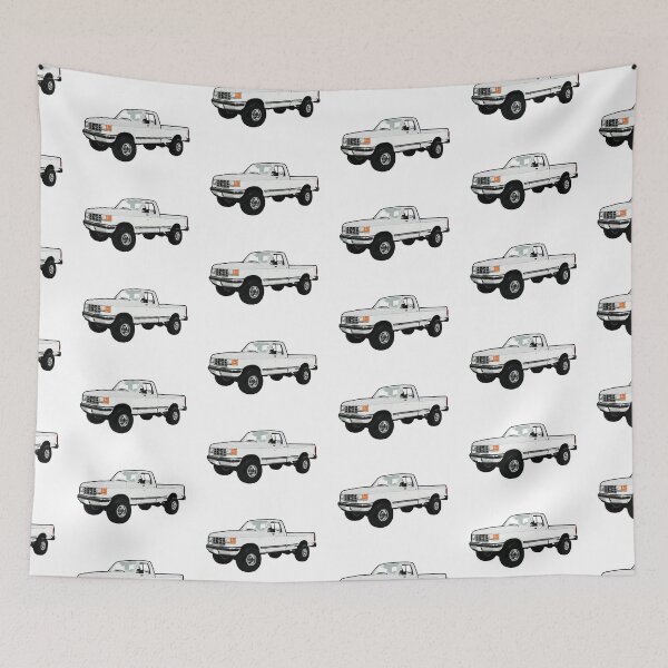 Item preview, White & Grey 80s 90s 4x4 F Truck designed and sold by CoolRide.