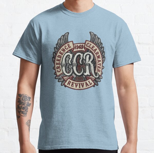 Creedence Clearwater Revival 1969 T-Shirt mit Wings-Patch Classic T-Shirt