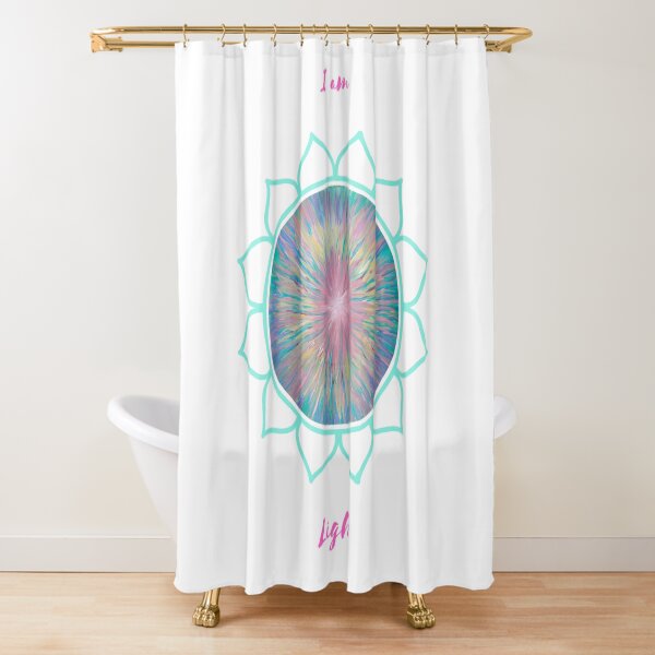 I Am Light - Energy Art - Acrylic Painting & Digital Art Design Shower Curtain