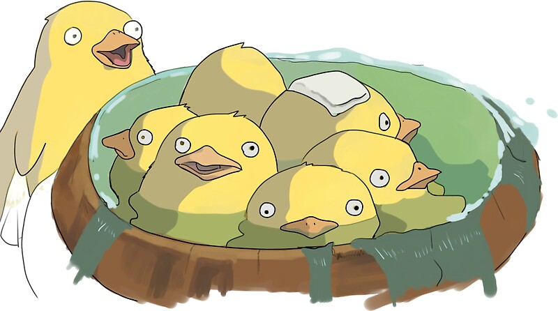  Spirited Away Duck Bath Stickers By Alexlilith Redbubble
