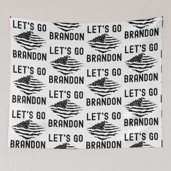 Item preview, Let's Go Brandon US American Flag and Funny Chant designed and sold by CharJens.
