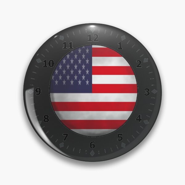 Item preview, united state flag - clock designed and sold by ZiphGames.