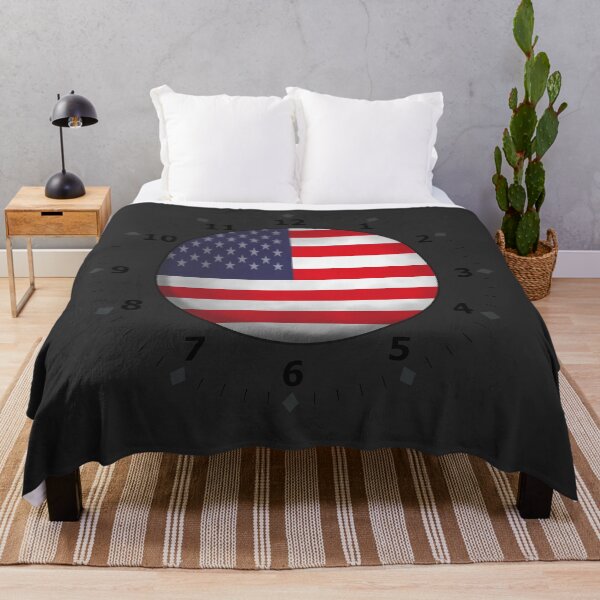 Item preview, united state flag - clock designed and sold by ZiphGames.