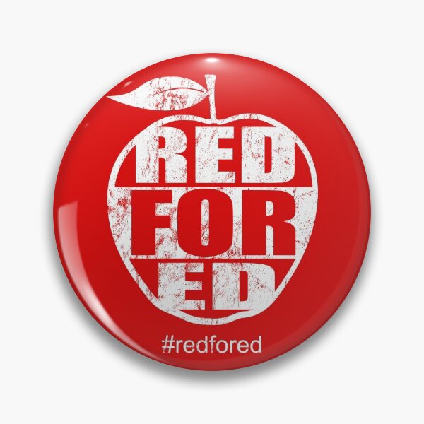 Item preview, Distressed Red For Ed Teacher Apple designed and sold by RiffXS.