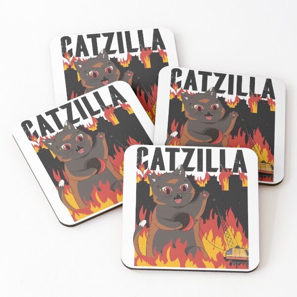 Item preview, Catzilla - cat city flames wrecking ball crane designed and sold by Tig3rE.