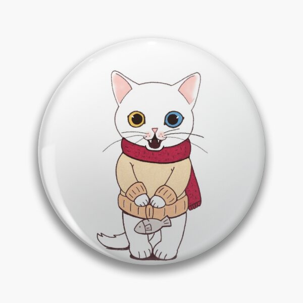 Item preview, Cute cat with a fish  designed and sold by AnthonyVdV.