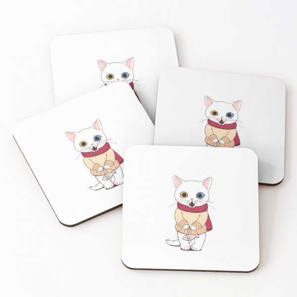 Item preview, Cute cat with a fish  designed and sold by AnthonyVdV.