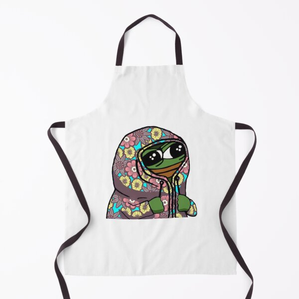 Artikelvorschau, Pepe Peepo in einem Oma-Blumen-Hoodie entworfen und verkauft von Yeriandyeet.
