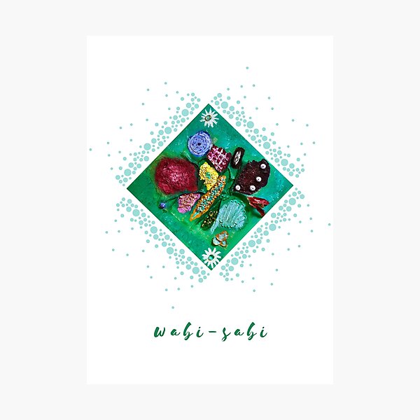 Wabi-Sabi - Perfection of Imperfection - Acrylic Painting & Digital Art Design Photographic Print