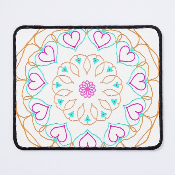 Item preview, ֎ Mandala Medallion ֍ Hearts & Flower - Cute Girls Design designed and sold by Spinning Plates 360.
