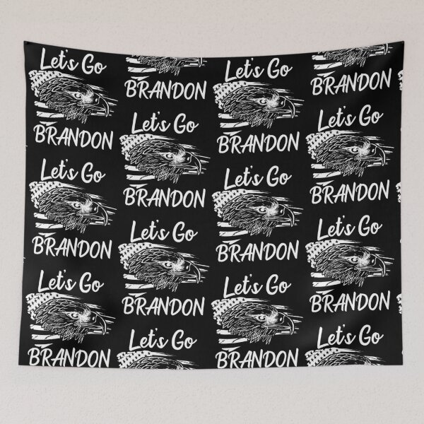Item preview, Let's Go Brandon US Flag and Bald Eagle Funny Chant designed and sold by CharJens.