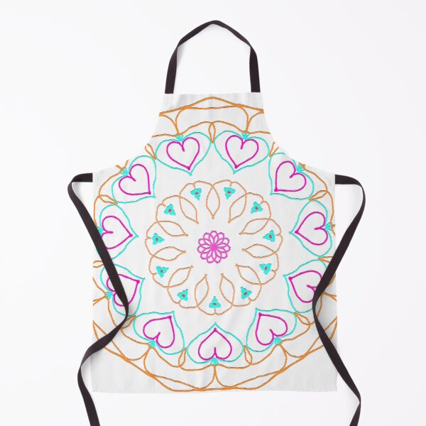 Item preview, ֎ Mandala Medallion ֍ Hearts & Flower - Cute Girls Design designed and sold by Spinning Plates 360.
