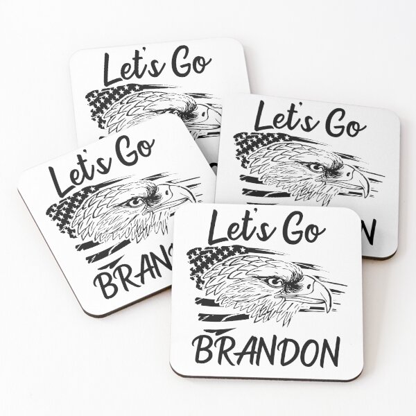 Item preview, Let's Go Brandon US Flag and Bald Eagle Funny Chant designed and sold by CharJens.