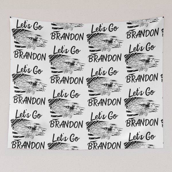 Item preview, Let's Go Brandon US Flag and Bald Eagle Funny Chant designed and sold by CharJens.