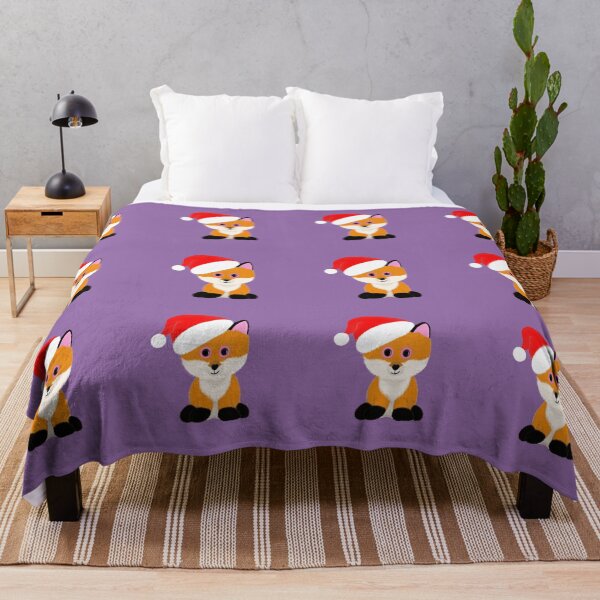 Item preview, Cute fox in a Christmas hat designed and sold by vilma3000.