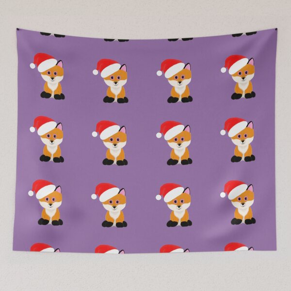 Item preview, Cute fox in a Christmas hat designed and sold by vilma3000.